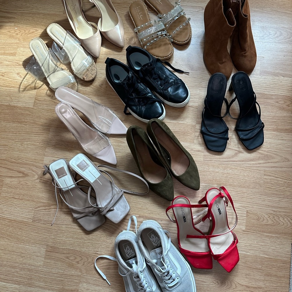 Lot of Used Heels, Boots, Vans, Shoes 8/8.5